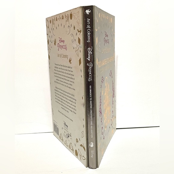 Set of 2 Hard Cover Disney Art Therapy Coloring Book. Disney Princess & Frozen. - Picture 10 of 14